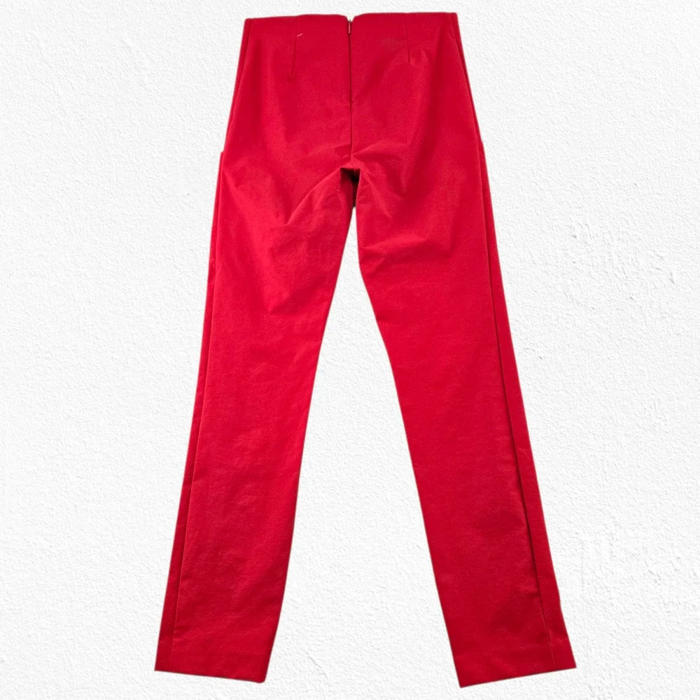 Athleta Wander Slim Pant Red High Rise Work to Workout Pants Ankle Pants Size 4